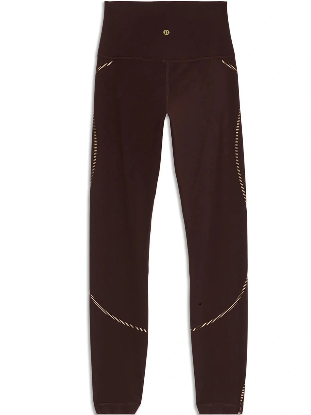 lululemon athletica French Press Align Gold Embossed Cropped Leggings NWOT